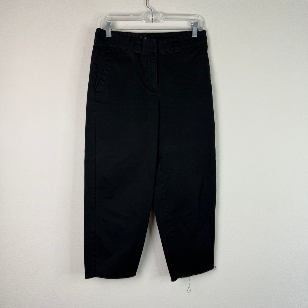 Volcom Women's What What Chino Ankle Trousers Boyfriend Fit Black Size 25